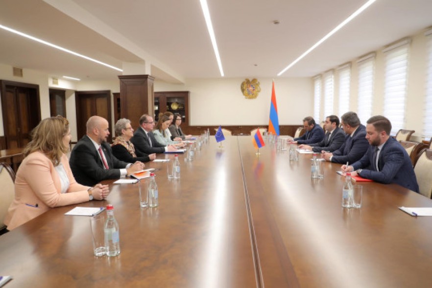 Սուրեն Պապիկյանը ԵՄ պատվիրակության անդամների հետ քննարկել է դիտորդական առաքելության գործունեությանն առնչվող հարցեր