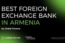Ameriabank named Best Foreign Exchange Bank in Armenia by Global Finance