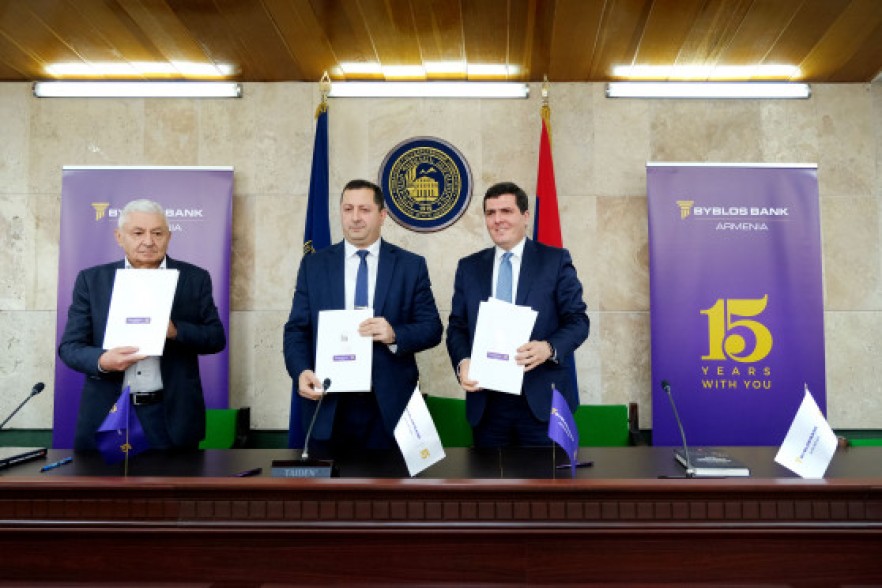 15 YSU students will receive Byblos Bank Armenia scholarships and  tuition reimbursement