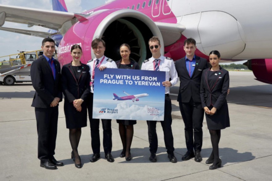 Авиакомпания Wizz Air начала выполнение полетов по направлению Прага -Ереван- Прага