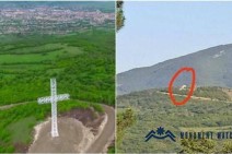 Ադրբեջանցիները տապալել են Ստեփանակերտի մերձակայքում վեր խոյացող 50 մետրանոց խաչը