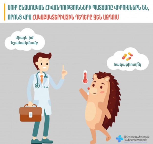 Սուր շնչառական հիվանդությունների պատճառը վիրուսներն են, որոնց վրա հակաբակտերիային դեղերը չեն ազդում